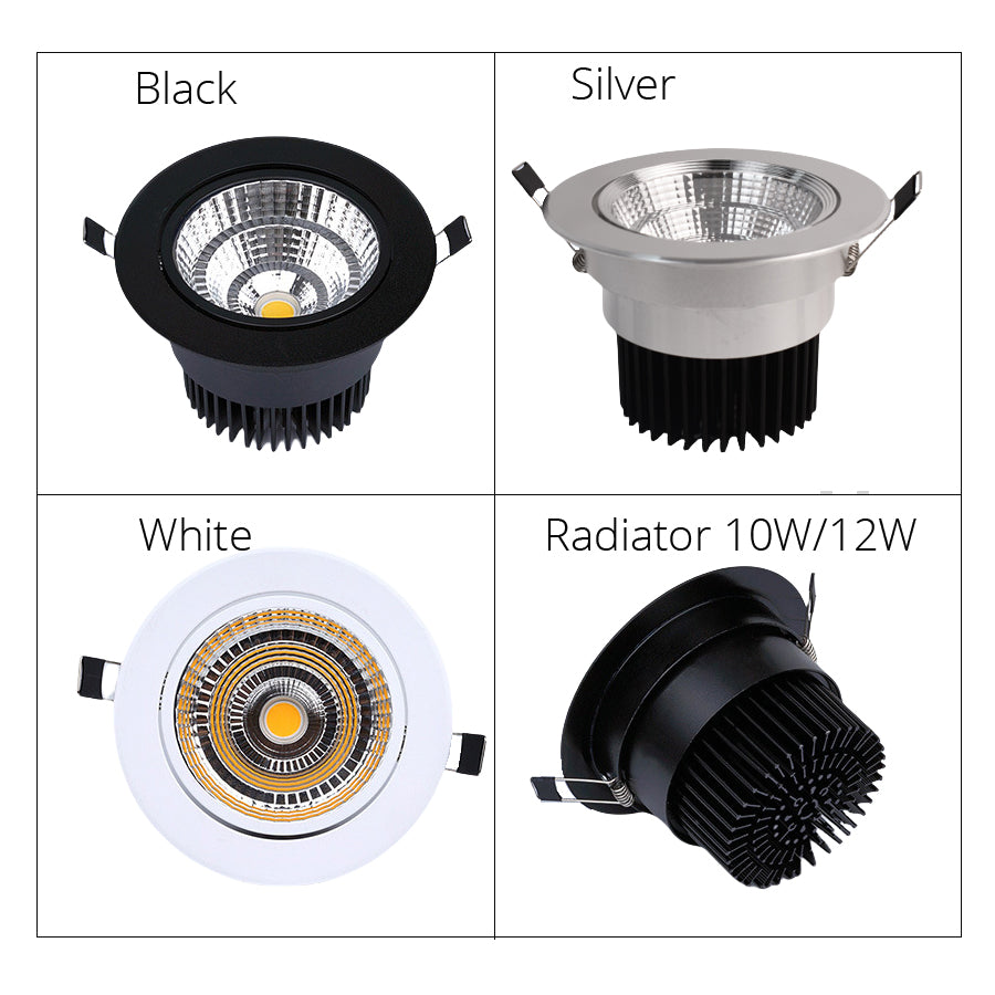 Black COB Spot led Downlight it Dimmable 5W 7W 10W
