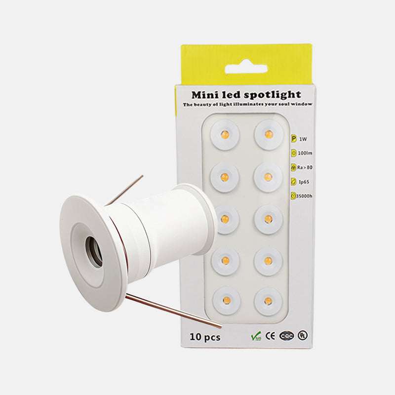 10-Pack White Mini 1W LED Downlight Spot Waterproof IP65