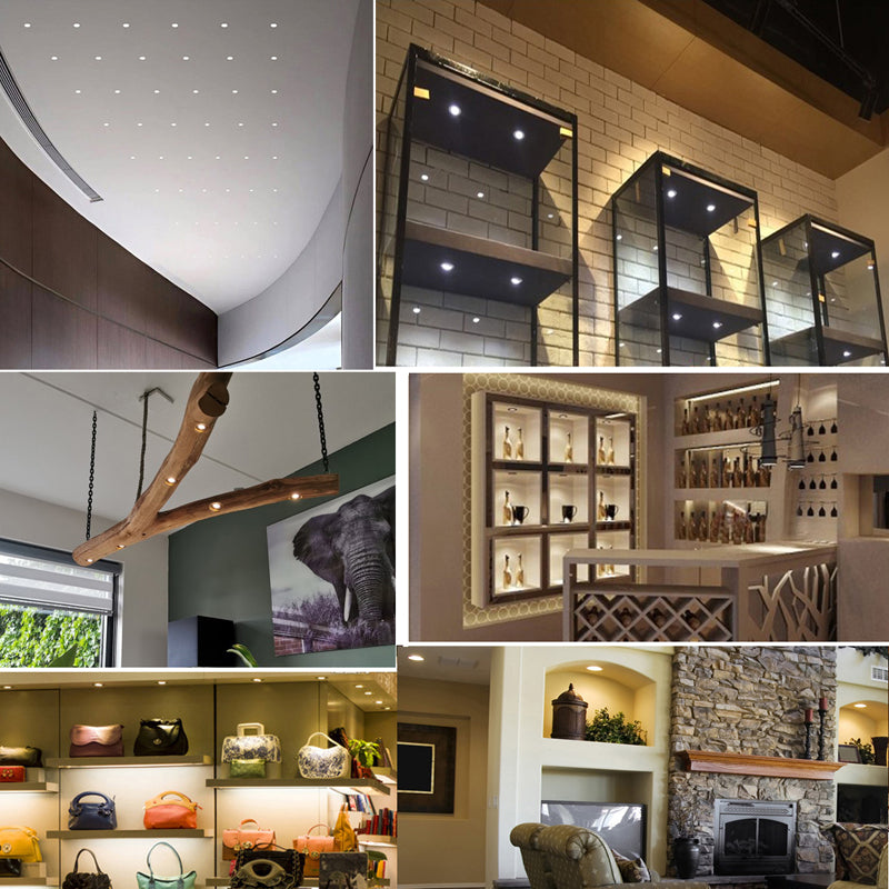 Group of White 18W(6x3W) Mini LED Spot Downlights for veranda carport sunroom IP44