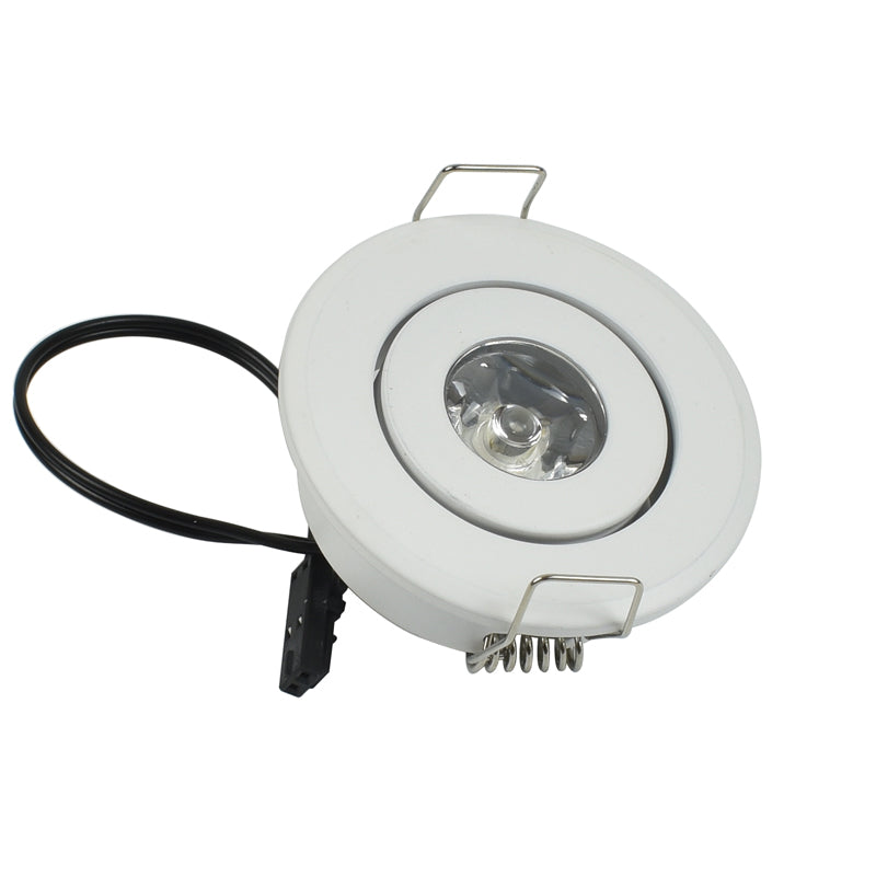 Group of White 6x1W Mini LED Spot Downlights for Cabinet