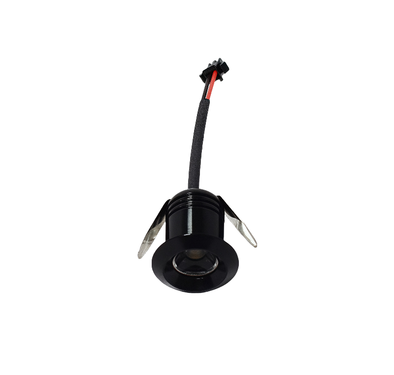 Black 1W Spot LED Mini Interior Recessed Spotlights Downlight Cut 20mm