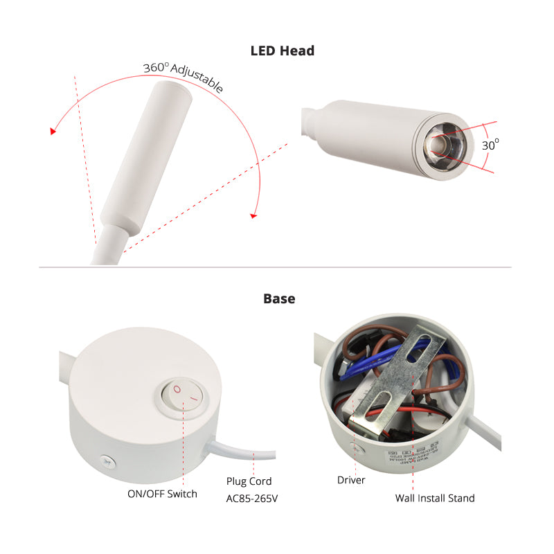 Nordic Art Deco Wall Lamp White 15-01C