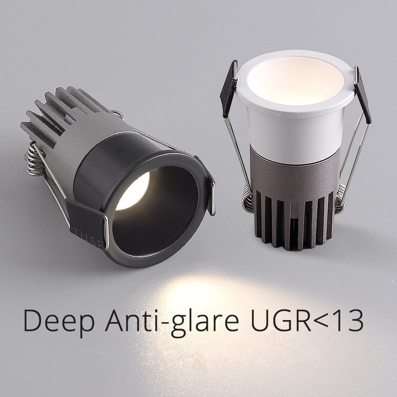 Mini Deep Anti Glare 24° Narrow Beam LED Downlight 3W Dimmable Spotlight