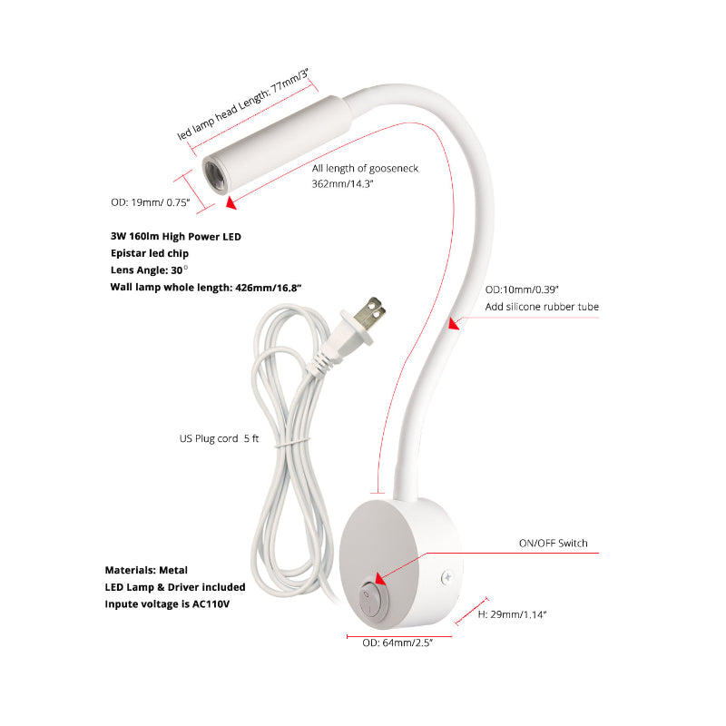Nordic Art Deco Wall Lamp White 15-01C