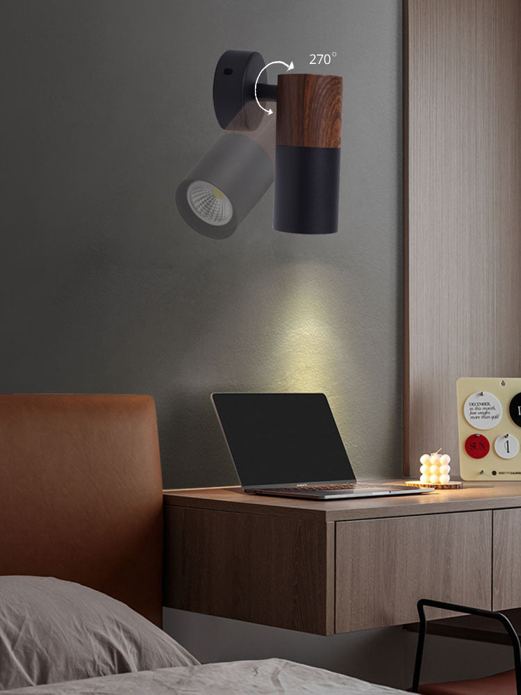 Woodgrain Effect Surface Mounted Spot Light fixture  Ceiling Wall Sconce GU10 LED Lamp Replaceable