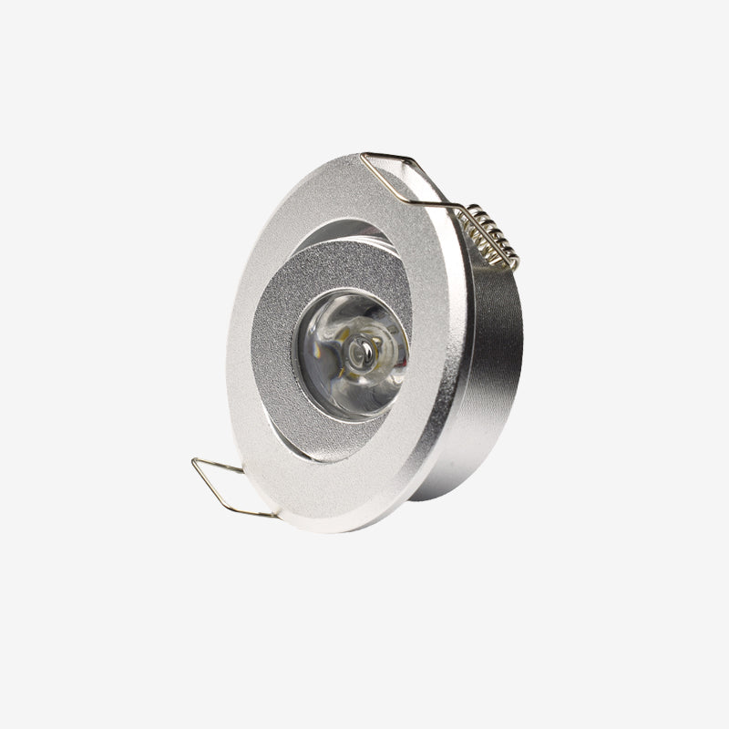 Mini 1W Silver Finish LED Downlight Recessed Cutout40-45mm