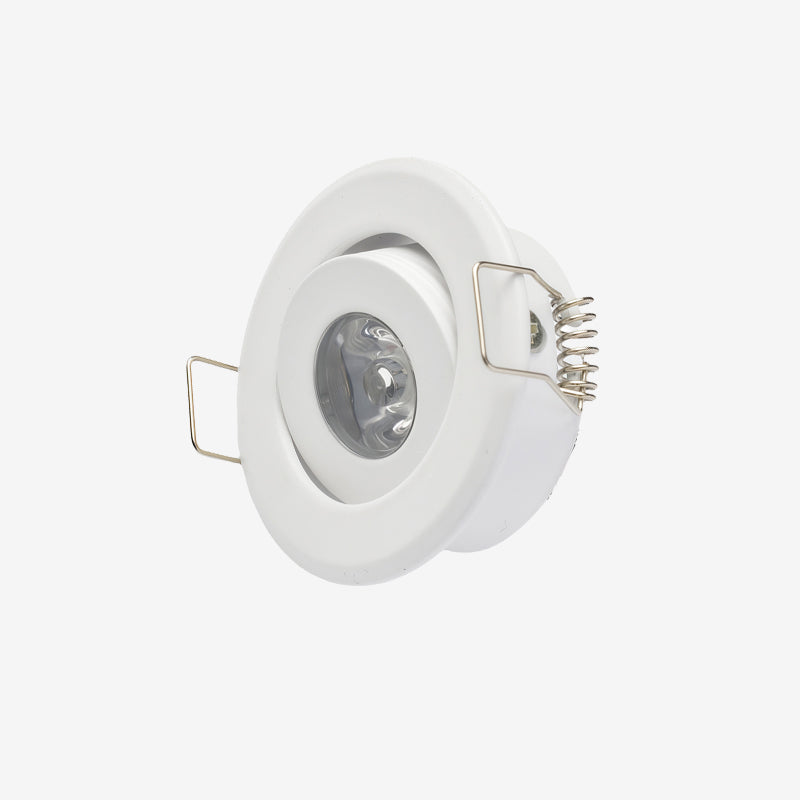 Mini 1W White Finish LED Downlight Recessed Cutout40-45mm