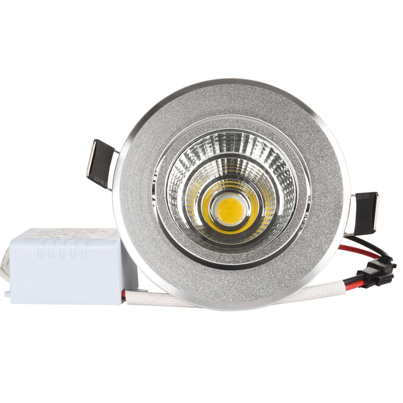 Silver COB Spot led Downlight it Dimmable 5W 7W 10W