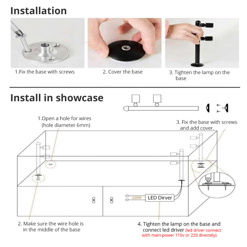 Jewelry counter spot Led Showcase Lighting exhibition diamond display