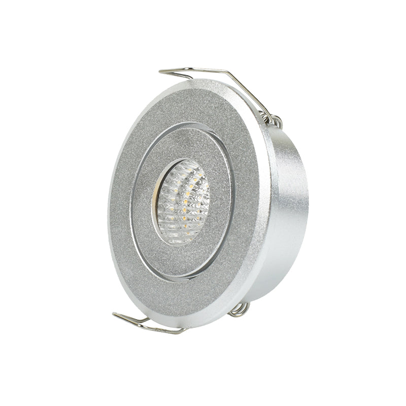Group of Silver 6x1W Mini LED Spot Downlights for Cabinet