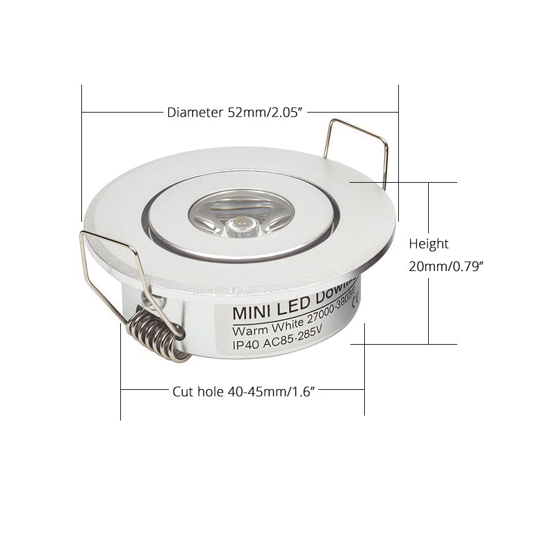 Remote Dimmable Group of Silver 18W(6x3W) Mini LED Spot Downlights for veranda carport sunroom