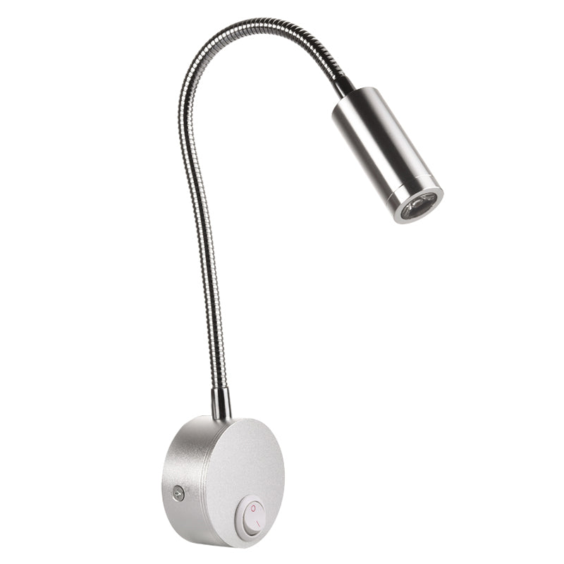 Nordic Wall Sconce Light  Adjustable 3W Bedside Art Focus Lamp Hardwired Silver 40-01C