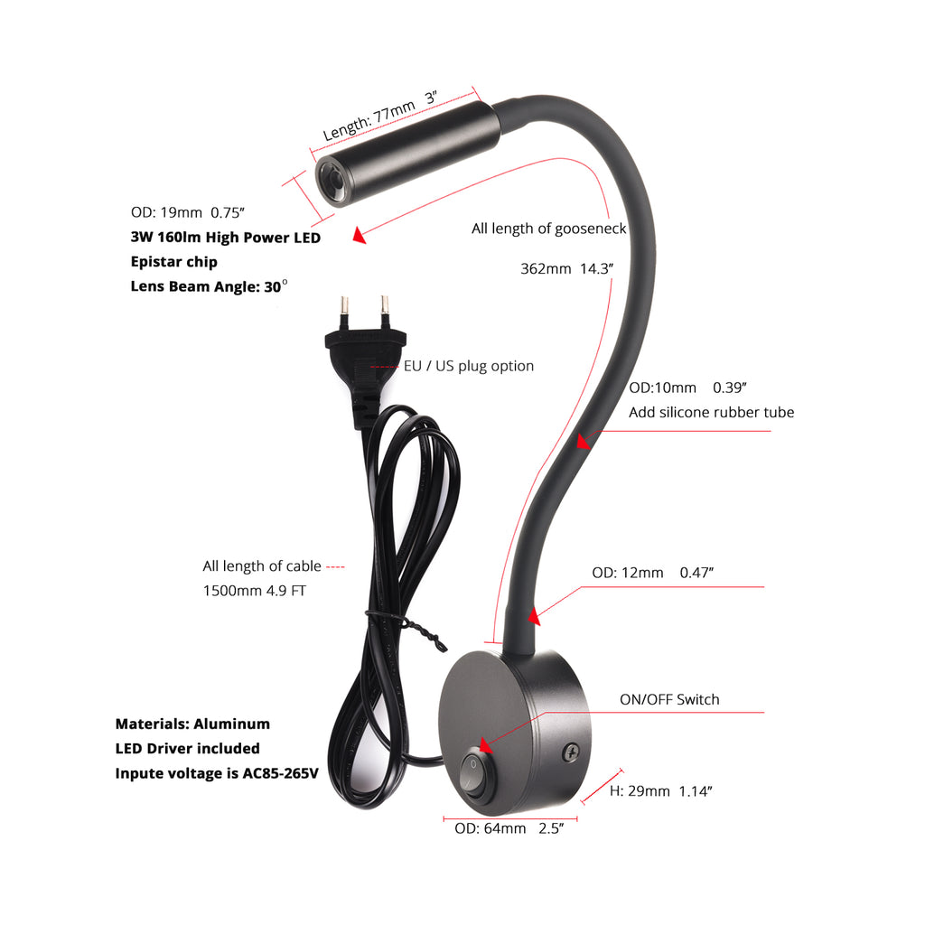 Nordic Art Deco Wall Sconce Light Black 15-01C