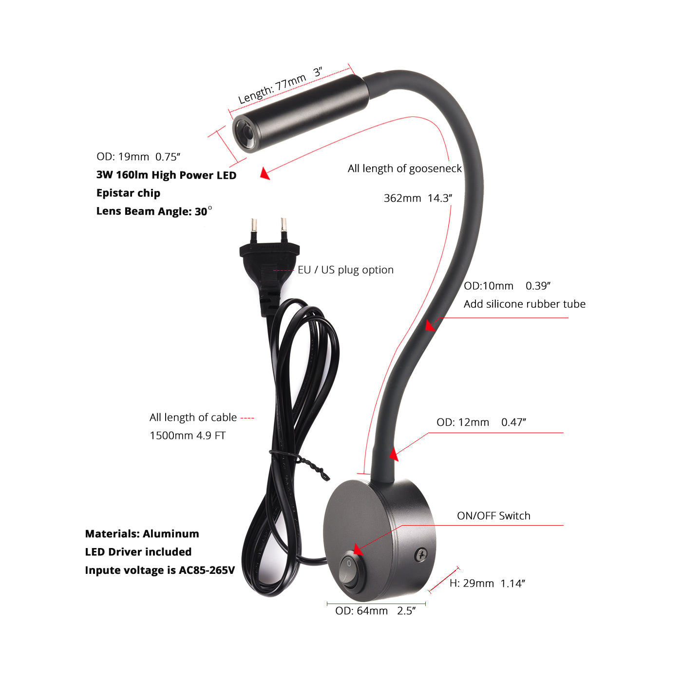 Nordic Art Deco Wall Sconce Light Black 15-01C