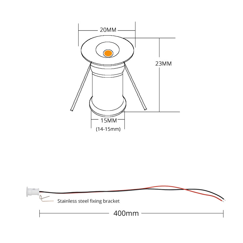 Waterproof IP65 1W LED Spot Light Recessed Downlight