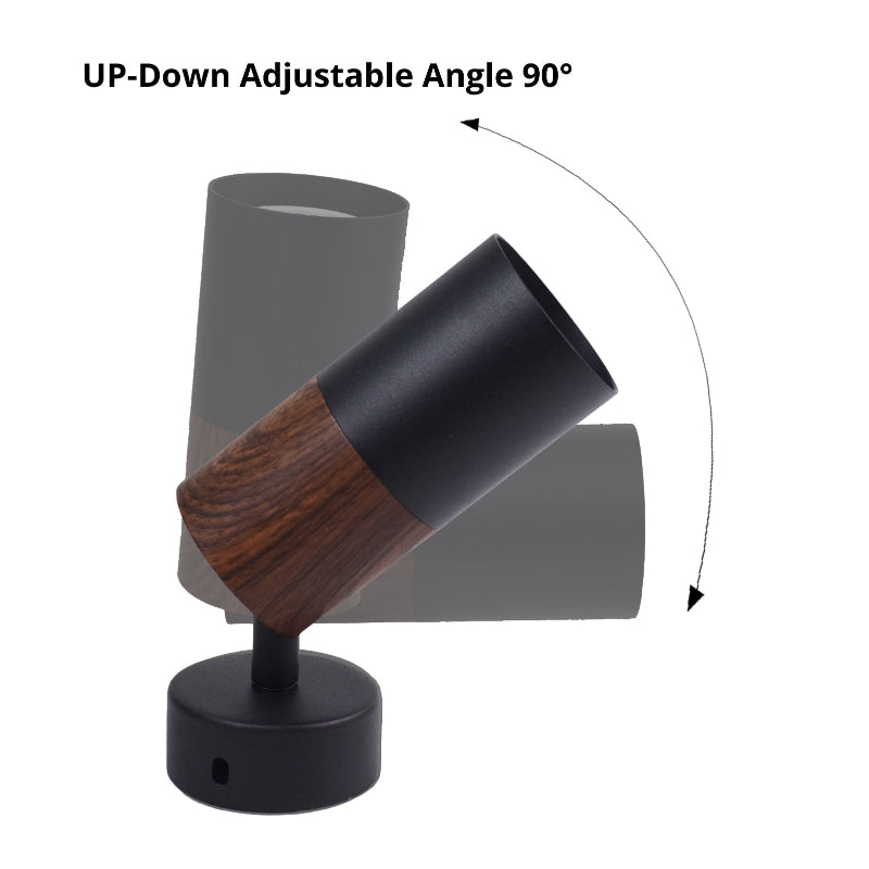 Woodgrain Effect Surface Mounted Spot Light fixture  Ceiling Wall Sconce GU10 LED Lamp Replaceable
