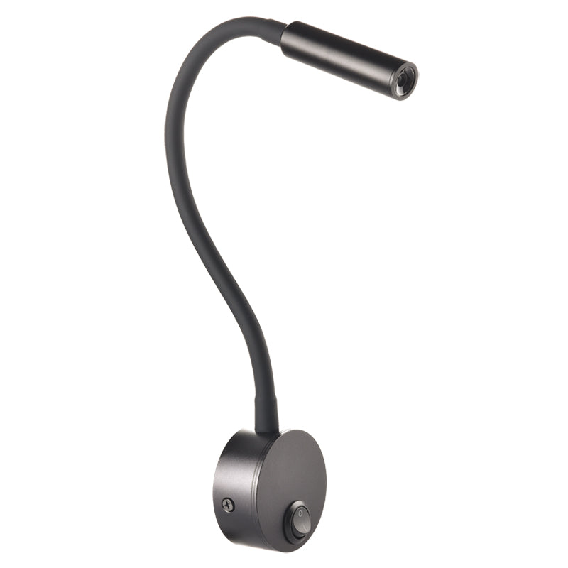 Hotel Home Bedside Wall Lamp Black Hardwired 15-01c